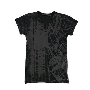 Evil Genius Womens Metallic Graphic T-Shirt, Black, NWT